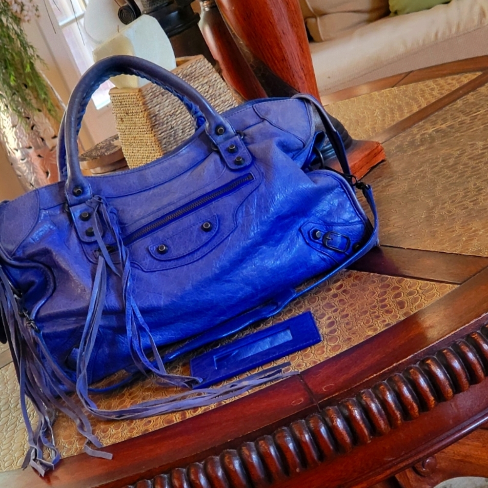 Balenciaga City Bag, blue